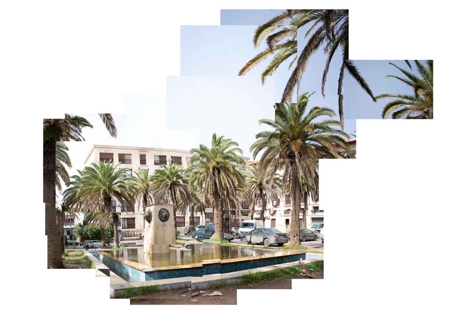 © Clea Rekhou - One of the fountain squares at the housing project 'Diar Es-Saada'. Algiers, Algeria 2022