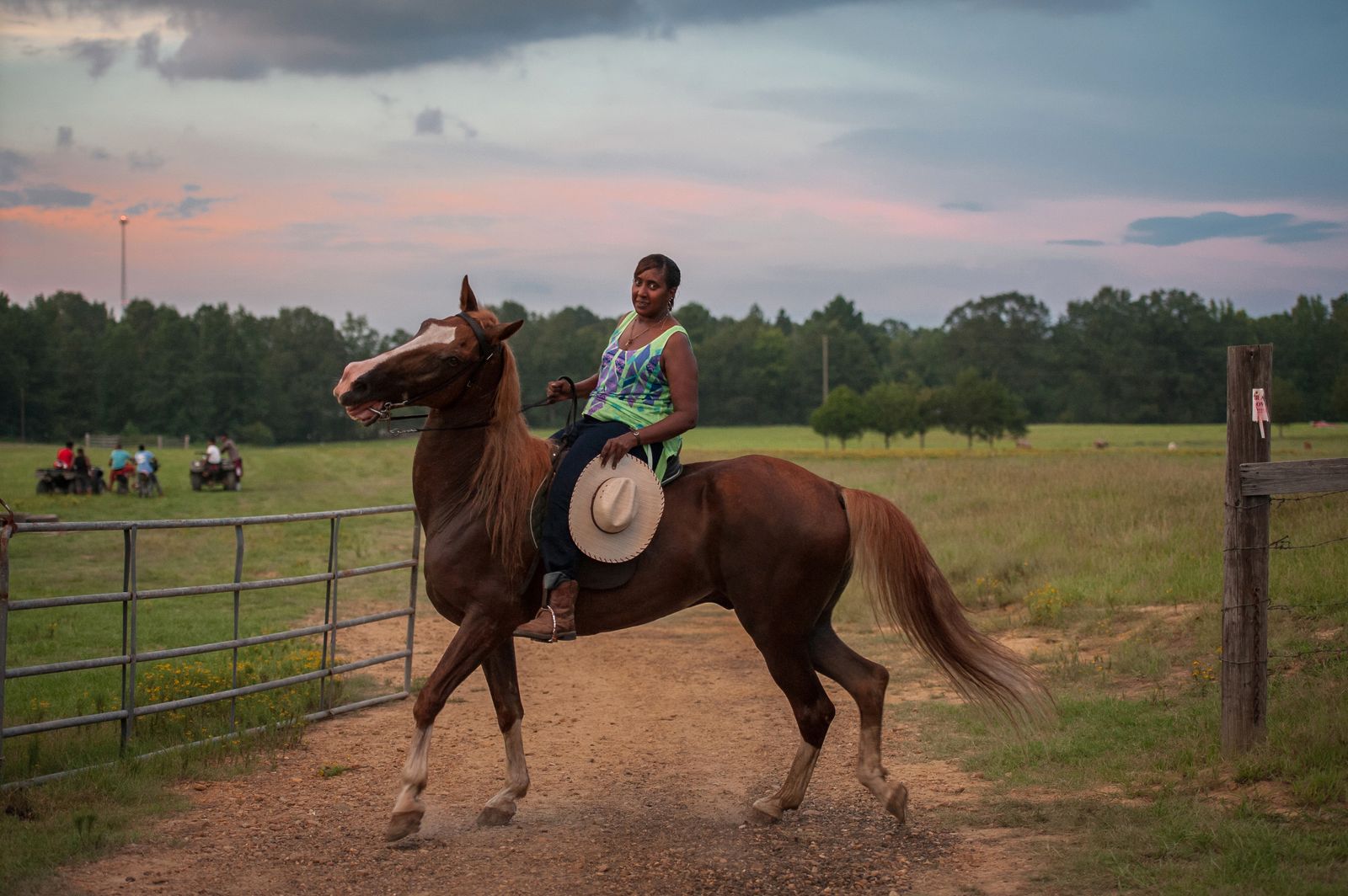 © Rory Doyle - Peggy Smith poses for a portrait on her horse at a trail ride in Tallahatchie County, Mississippi on Aug. 20, 2017.
