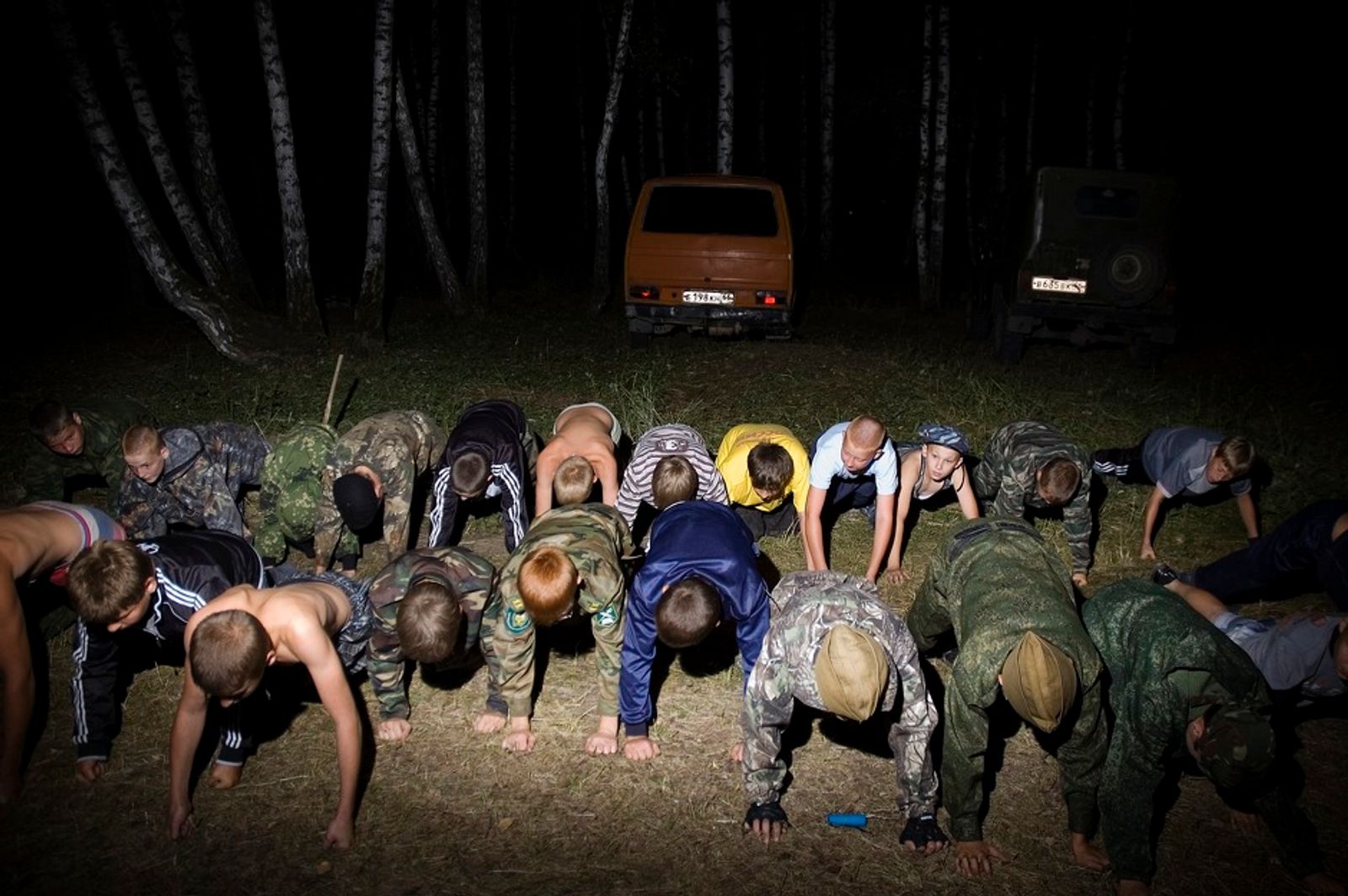 © Denis Tarasov - The cadets exercise before bedtime/ Sverdlovsk region, Russia.