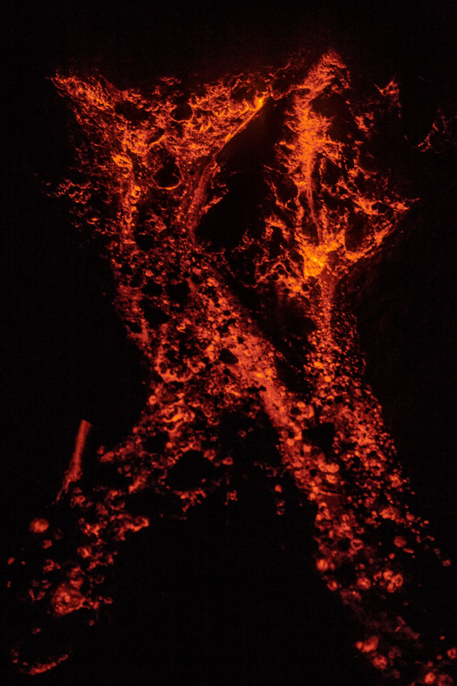 © Celine Croze - Volcanic lava, two days after the eruption of the Pacaya Volcano. Patrocinio, Guatemala, 2015