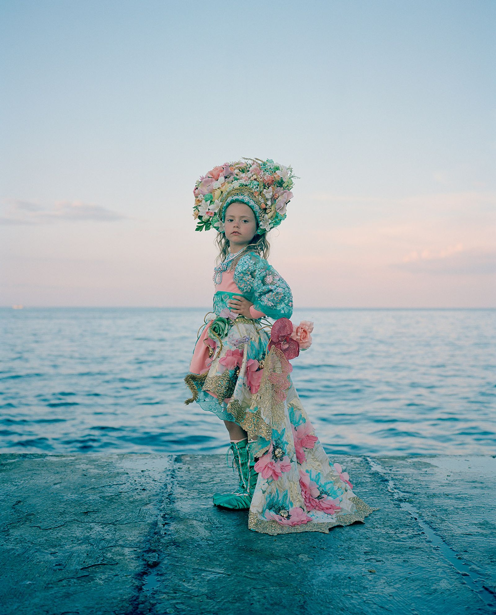 © Michal Solarski - Zlata, Ukrainian girl in a dress created for a beauty contest. Odessa, Ukraine.