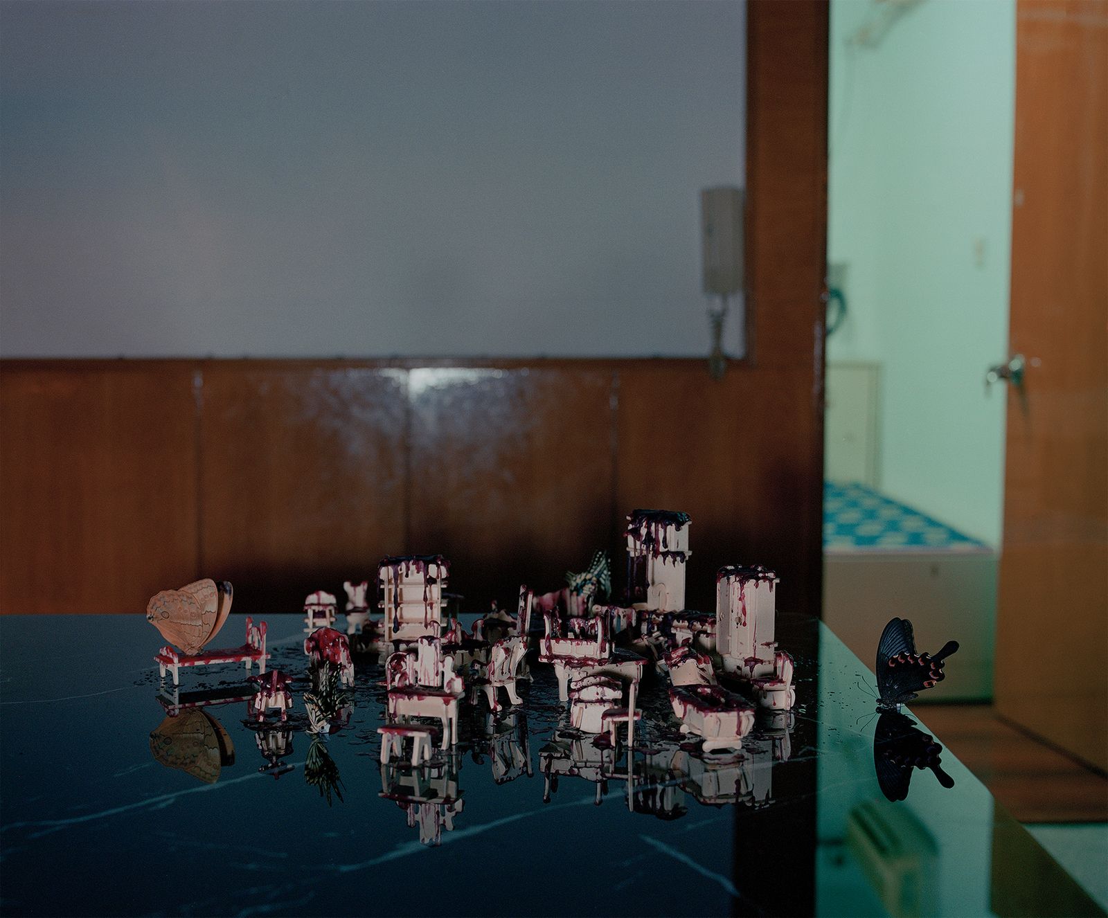 © Bowei Yang - The sealed furniture toys, color darkroom print, 2021.