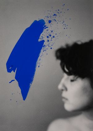 in blue