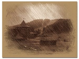 Bukovel  in  trois  coleur  drawing  2