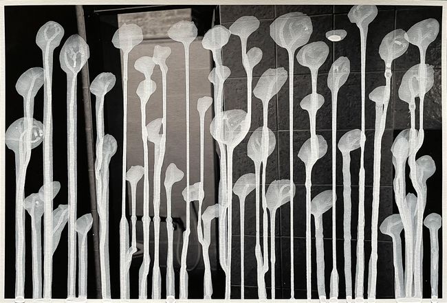 © Ali Tahayori - IMPOSSIBLE DESIRE 3, 2022, body fluid and paint on digitally printed photograph, 310 x 223mm.