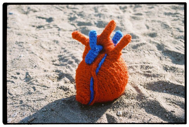 © Natalia - Knitted heart made by me with the wool my grandmother gave my mum 15 years ago.