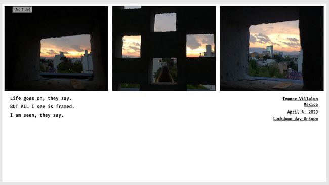 © Sandra Gaudenzi and Sandra Tabares Duque - Image from the Corona Haikus photography project